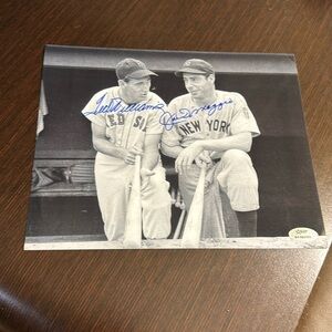 Joe Dimaggio Ted Williams Dimaggio 8x10 photo